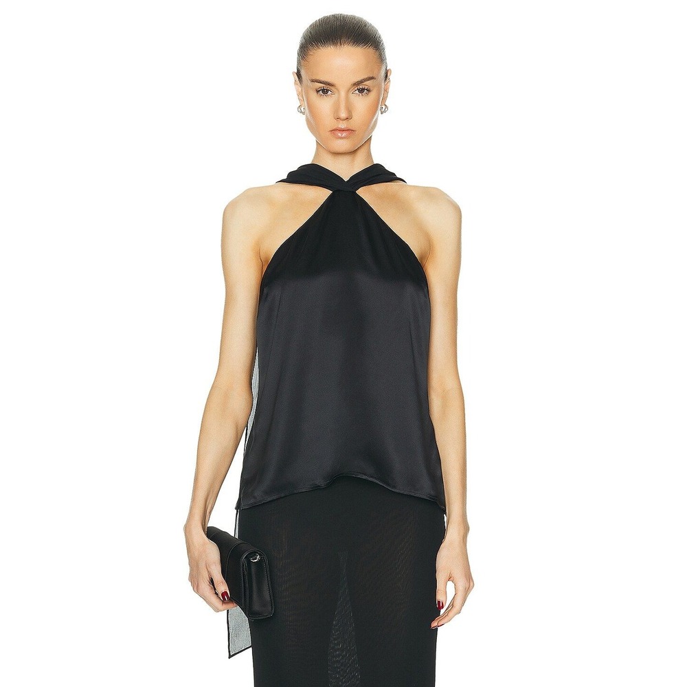L'AGENCE Riviera Cape Top 100% Silk Women's XL 40597CLW